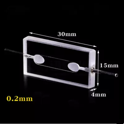 Quartz Counting Pool Counter Flow Cuvette 0.2mm Optical Path • $148.88