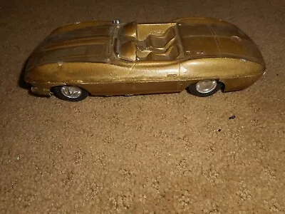 Gold Corvette Plastic Built Up Car Model Circa 1960's • $19.99