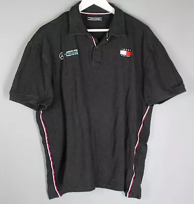 Mercedes Amg Petronas F1 Tommy Hilfiger Team Issue Polo Shirt Xl Grey • $40.49