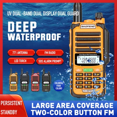 £42.99 • Buy Baofeng UV-98PRO+ Dual-Band UHF/VHF Ham Radio 2 Way FM Long Range Walkie Talkie
