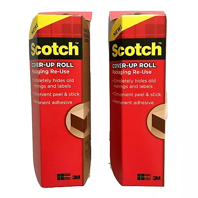 Scotch Packaging Cover-Up Roll Peel & Stick Brown 6  X 15' 2 Pack RU-CUR15 New • $9.99