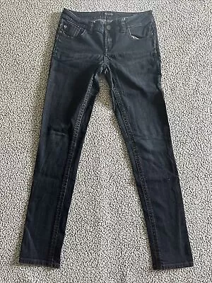 Mek USA Denim Women’s Jeans Sz 29x34 Moscow Cigarette Distressed Dark Wash Slim • $17.99