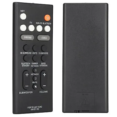$15.07 • Buy Soundbar Speaker Replacement Remote Controller For Yamaha FSR78 VAF7640 VAH01 AU