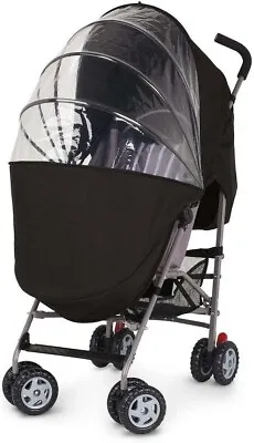 £9.35 • Buy Pram Folding Hood Stroller Buggy Faux Rain Cover / Connectors Not Include New