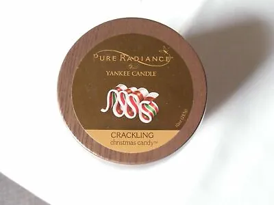 YANKEE CANDLE 10oz PURE RADIANCE CHRISTMAS CANDY LUMIWICK CRACKLING USA LABEL • £26.95