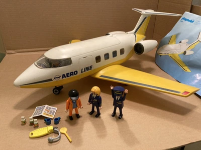 £50.41 • Buy Playmobil 3185 AERO LINE  Airplane Plane Jet Pilot Co-Pilot Figures Accessories