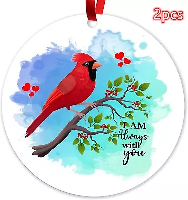 2pcs Red Cardinal Ornament Memorial Gift Decor I Am Always With You For Loved • $9.99