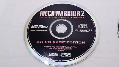 MechWarrior 2: 31st Century Combat PC 1995 ATI 3D RAGE EDITION *Game Disc Only* • $9.26