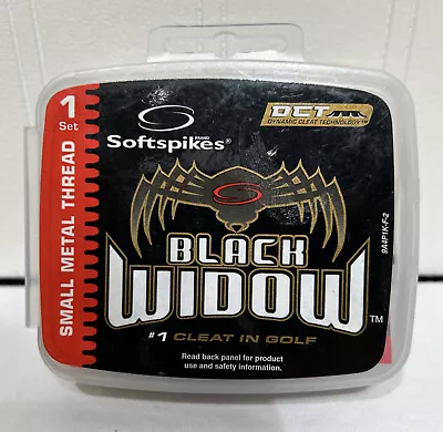 Softspikes Black Widow Small Metal Thread DCT Cleats Golf Spikes Box Of 18 • $12.50