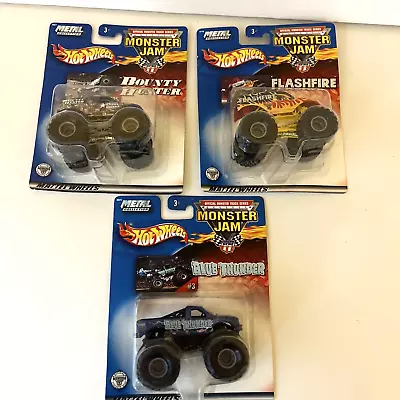 Hot Wheels Monster Jam Metal Collection 2002 Lot Of 3 - 1/64 Die-cast Trucks New • $24.99