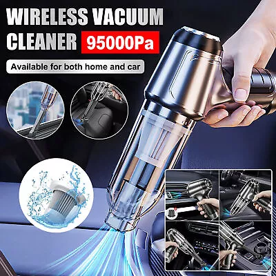 95000PA Mini Vacuum Cleaner Car Home Cordless Vacuums Super Suction Rechargeable • $35.83