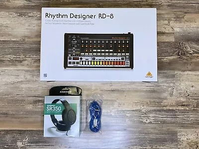 Behringer Rhythm Designer RD-8 Classic Analog Drum Machine + Samson Headphones • $449