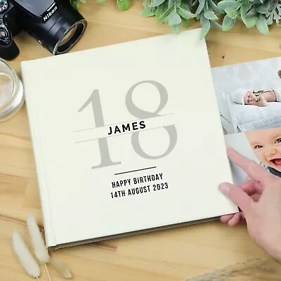 Personalised Birthday Photo Album Gift 18th 21st 40th 50th 60th 120 Photos • £24.99