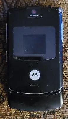 Motorola V3 Razr Black Phone Razor For Parts Not Tested • $15