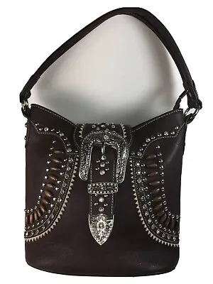 Montana West Womens Purse Tote Buckle Collection Concealed Handgun Studded Bling • $56.86