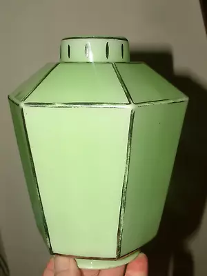 **rare Cocktail Shaker Shape Green Glass Art Deco Glass Lamp Lampe Shade ** • $92.01