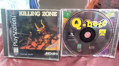 Lot Of 2 Playstation 1 PS1 Games Disc Only Q BERT KILLING ZONE • $14.58