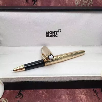 New Authentic Montblanc Meisterstuck Ballpoint Gold Pen Wavy 164P • $119