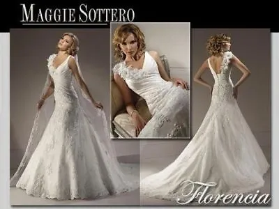 $1999 💕 Maggie Sottero Couture 💕 Florencia 12 Fit Flare Lace Wedding Dress New • $399.80