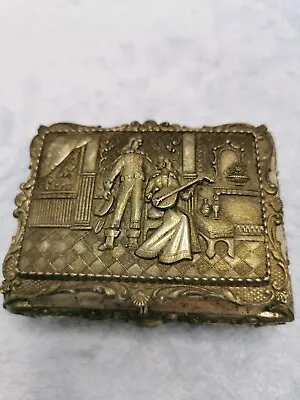 Japanese Trinket Box Jewellery Silver Tone Antique 1920s Piece Souvenir Item • £19.99