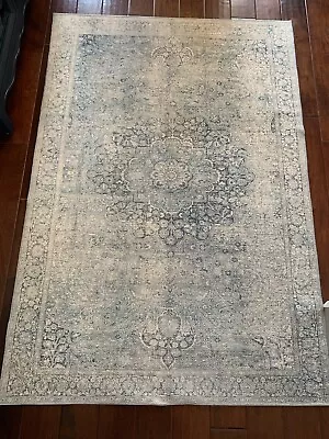 Magnolia Home By Joanna Farmhouse Lucca Sky Area Rug Floor 3’9 X 5’6 • $150