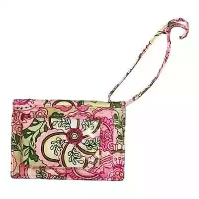 Vera Bradley Petal Pink Luggage Tag Floral Green EUC • $13.99