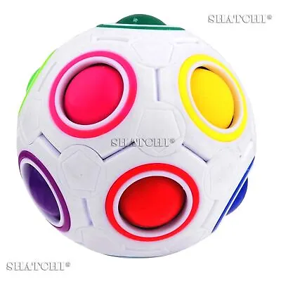 Magic Rainbow Fidget Ball Toy Speed Cube Brain Teaser Stress Relief Kids Adult • £6.91