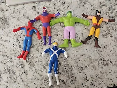 5 Rare Vintage Marvel Comics X-Men Bend-ems Bendable Figures Just Toys Hulk • $17.98