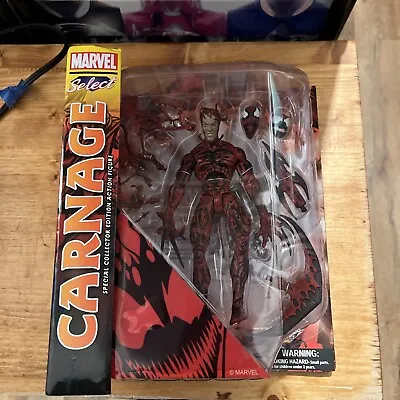 Diamond Toys Marvel Select CARNAGE 7  Collector Action Figure 2015 Brand New • $60