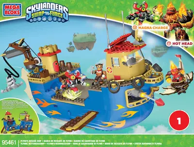 Mega Bloks Skylanders Swap Force 95461 Flynn's Rescue Ship Incomplete • $64