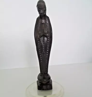 Makonde Tanzania Hand Carved Ebony Madonna Virgin Mary Wooden Religious Statue • $42.99