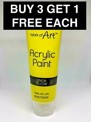 £3.70 • Buy Work Of Art Acrylic Paint Tube 120 Ml All Colours Artist Painter Tube 120ML Pain