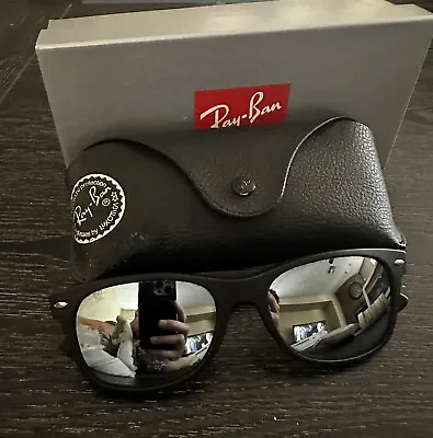 Ray-Ban Wayfarer  G-15 55-18 Sunglasses RB2132  Matte Black • $70