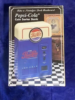 Vintage Collectible Pepsi-Cola Coin Sorter Vending Machine Bank • $15