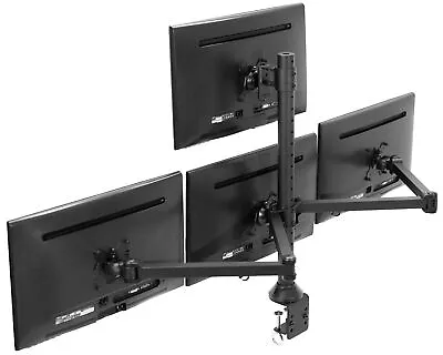 VIVO Steel Quad Monitor Desk Mount Adjustable 3 + 1 Stand | 4 Screens Up To 32  • $99.99