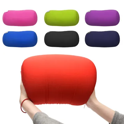 Micro Bead Roll Pillow Cushion Soft Head Neck Back Waist Travel Home • £26.34