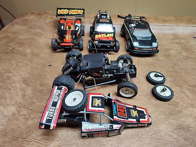 Vintage Tyco Mini RC LOT (Outlaw-Wild Thing-HiJacker-Hopper UNTESTED  No Remotes • $39.99