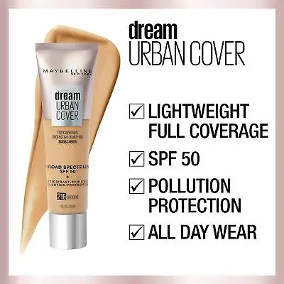 Maybelline Dream Urban Cover Full Coverage Makeup ~ Choose Your Shade • $8.25