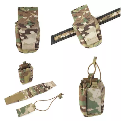 TACTICAL SS STYLE SPUD Molle Pouch Airsoft Multicam Belt Radio Pouch P070 • $18.69