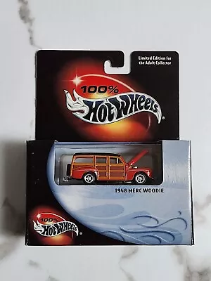 2000 100% Hot Wheels  Red 1948 Mercury Woody Wagon  1:64 Collectible Rare • $29.99