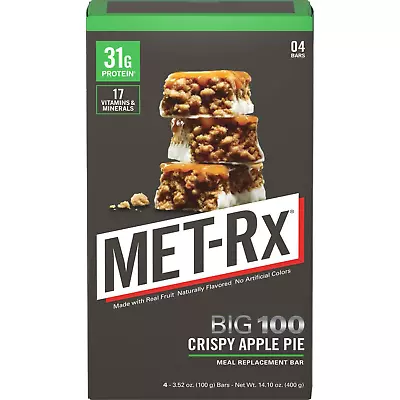 MET-Rx Big 100 Colossal Protein Bars Crispy Apple Pie Meal Replacement Bars 12ct • $23.50