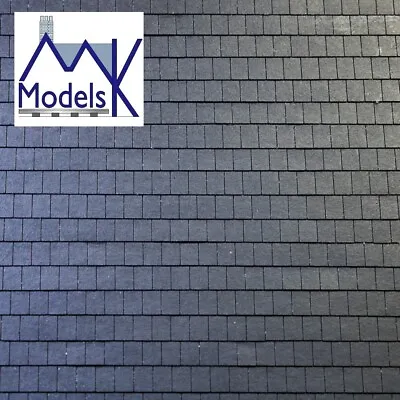 Model Railway 00 Gauge  / 4mm Scale Black Slate Effect Roof Tiles • £2.99