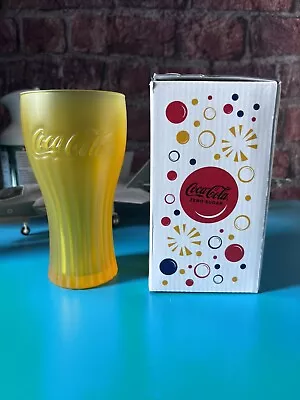 McDonalds Coca Cola Winning Sips Limited Edition 2024 Glass Yellow Boxed New • £20
