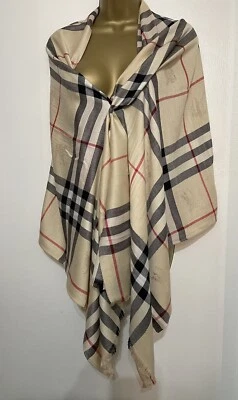 £150 • Buy Burberry 100% Cashmere Scarf XL  New