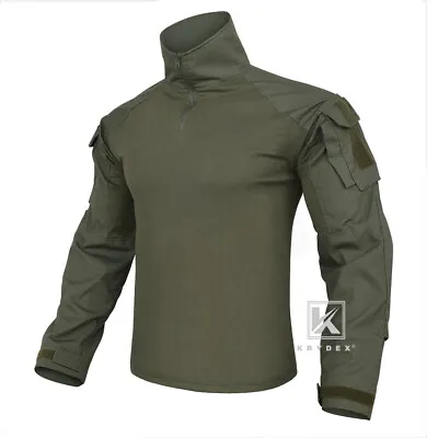 KRYDEX G3 Combat Shirt Long Sleeve W/ Elbow Pads Tops Army Ranger Green Airsoft • $39.95