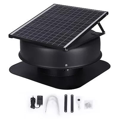 VEVOR Solar Attic Fan Solar Roof Exhaust Fan 40 W 1230 CFM With Remote Control • $221.99