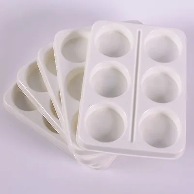 Plastic White Paint Mixing Palette Tray For Kids Art & Painting 6 Deep Wells • £9.49