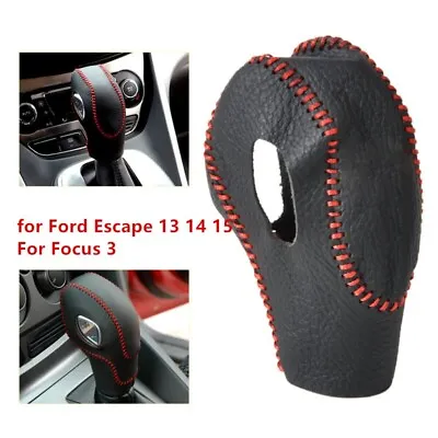 For Ford Escape 13 14 15 Focus 3 Gear Shift Knob Cover Leather Car Parts Durable • $13.80