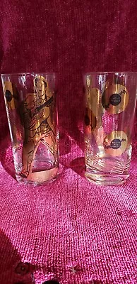 Rare Old Pair Of Elvis Presley 1956 Original Gold Tall Drinking Glasses  • $995