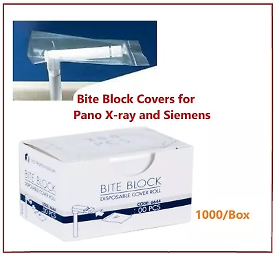 Panoramic Bite Block Covers For Pano X-ray And Siemens 1 W X 2 L 1000/Box #1850 • $21.20